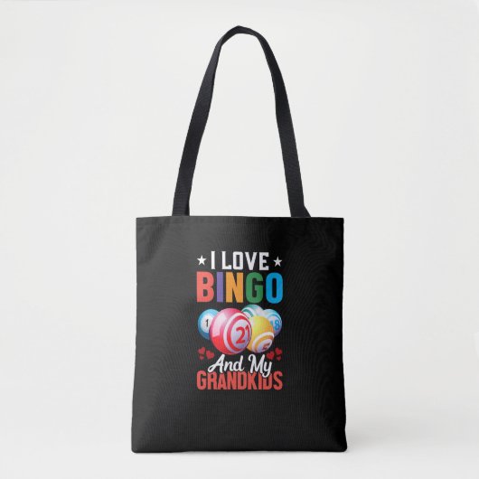 schattige liefde Bingo kleinkinderen gokken woordk Tote Bag (Voorkant)