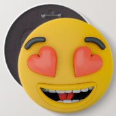 Schattige Liefde Emoji Button - Verspreid de Liefd (Voorkant /achterkant)