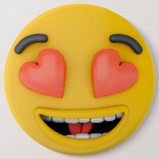 Schattige Liefde Emoji Button - Verspreid de Liefd