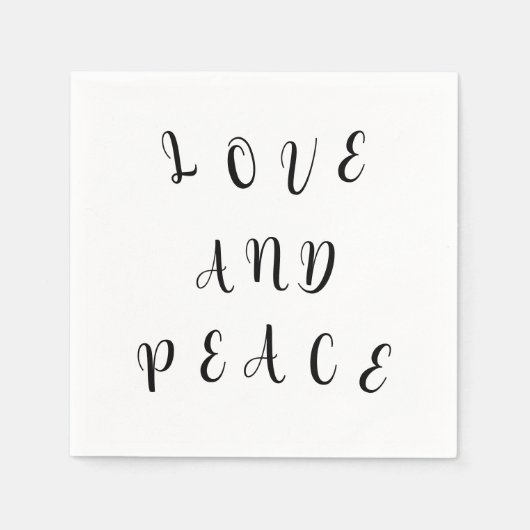 Schattige Liefde En Vrede Servet (Voorkant)