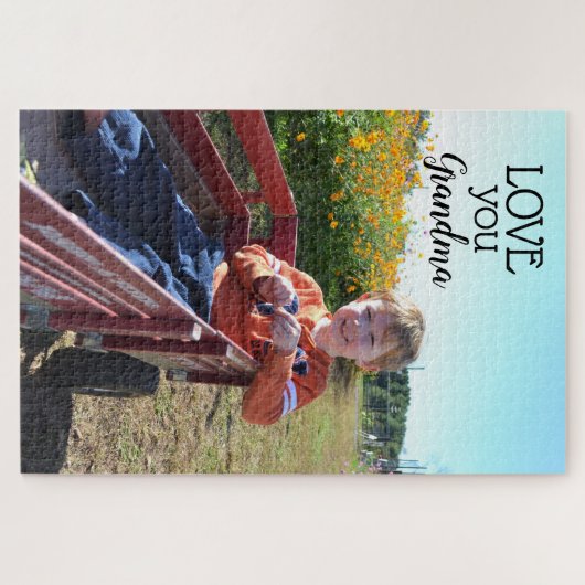 Schattige liefde grootmoeder legpuzzel (Horizontaal)