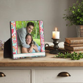 Schattige Liefde Harten Foto Gepersonaliseerd Name Fotoplaat