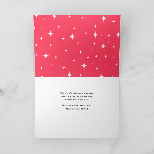 Schattige Liefde je Pap Lettering Vader Foto Kaart (Binnen)