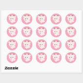 Schattige Liefde Koe Ronde Sticker (Vel)