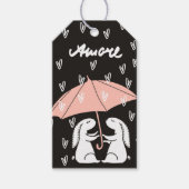 Schattige Liefde Konijnen | Valentijns Cadeaubijsl Cadeaulabel (Voorkant)