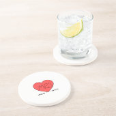 Schattige liefde MEVR Zandsteen Onderzetter (Zijkant)