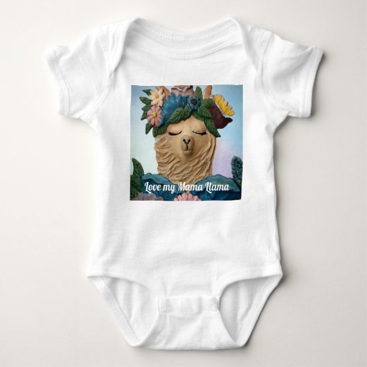 Schattige Liefde mijn Mama Llama draag voor baby Romper (Voorkant)