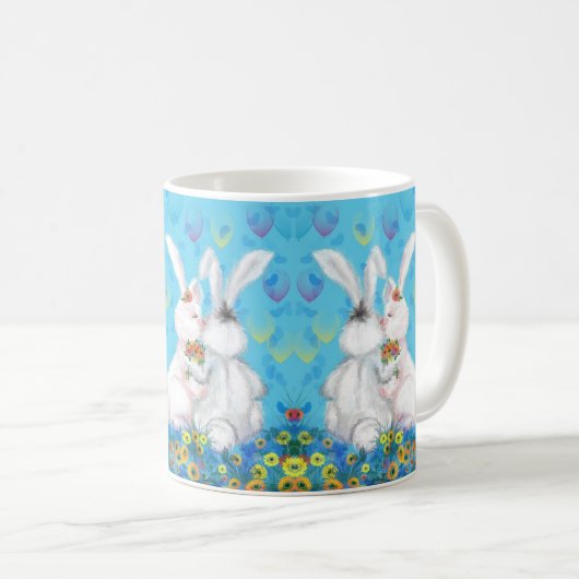 Schattige Liefde Mok Kus Bunny Hug - Kus (Voorkant rechts)