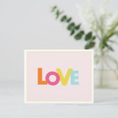 Schattige "LIEFDE" opgevouwen bedankkaart (Staand voorkant)