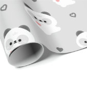 Schattige Liefde Panda Cadeaupapier (Rol Hoek)