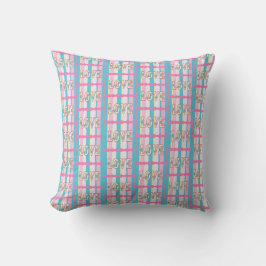 Schattige Liefde Quote Pastel Roze Geel Blauw Patr Kussen