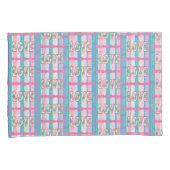 Schattige Liefde Quote Pastel Roze Geel Blauw Patr Kussensloop (Voorkant-Rechts)