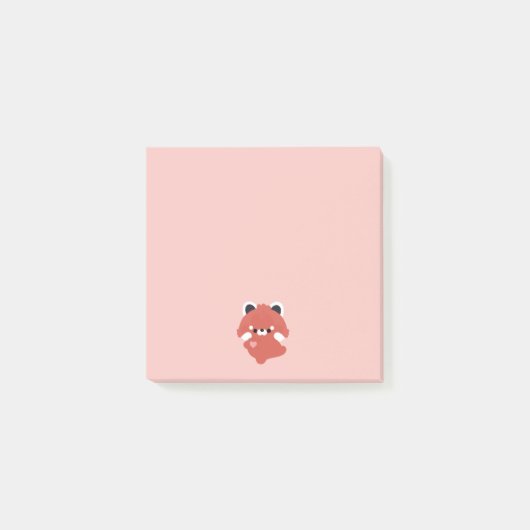 Schattige liefde rode panda post-it® notes (Voorkant)