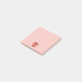 Schattige liefde rode panda post-it® notes (Schuin)