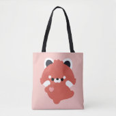 Schattige liefde rode panda tote bag (Voorkant)