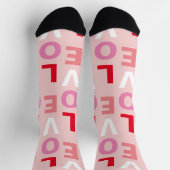 Schattige Liefde Roze Rood Witte Valentijn Sokken (Top)