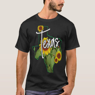 Schattige Liefde Texas State Cactus Zonnebloem Lie T-shirt
