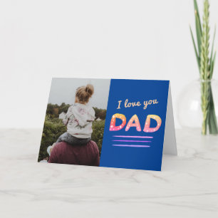 Schattige Liefde voor jou Papa Lettering Vader Fot Kaart