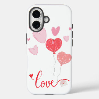 Schattige Liefdesballonnen & Harten – Schattigee V iPhone 16 Hoesje