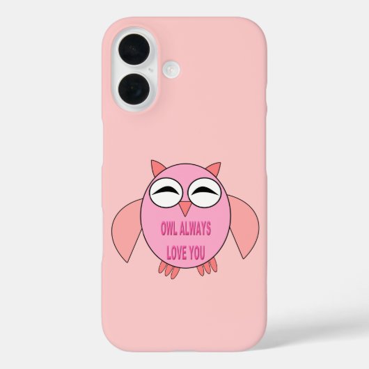 Schattige liefdesboodschap uil Case-Mate iPhone case (Achterkant)