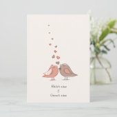 schattige liefdesbruidjes kaart (Staand voorkant)