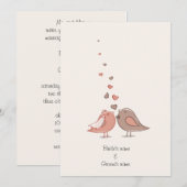 schattige liefdesbruidjes kaart (Voorkant / Achterkant)