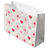 Schattige liefdeshart groot cadeauzakje (Achterkant Gekanteld)