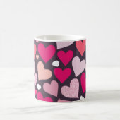 Schattige liefdeshartenpatroon koffiemok (Center)