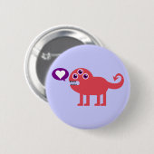 Schattige liefdesmonster ronde button 5,7 cm (Voorkant /achterkant)