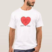 Schattige liefdespaar Mr&Mrs. T-shirt (Voorkant)