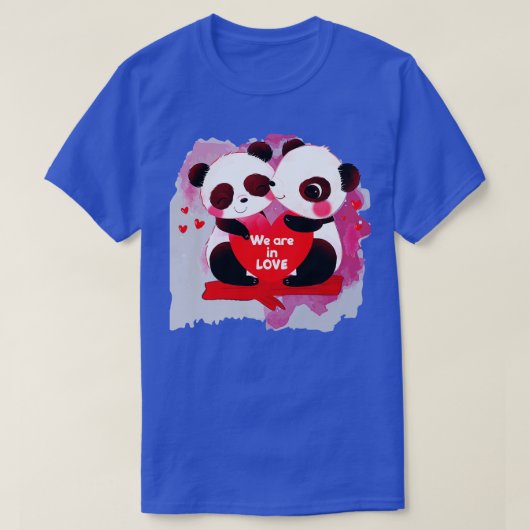 Schattige liefdespandas t-shirt (Design voorkant)