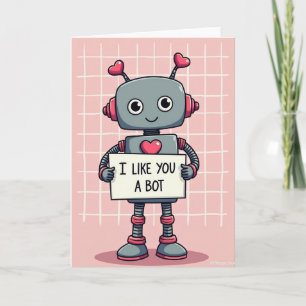 Schattige Liefdesrobot Ik Vind Je Leuk Een Bot Kaa Kaart