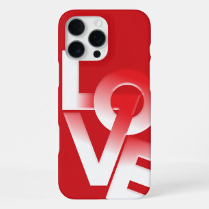 Schattige Liefdestypografie Valentijnsdag iPhone 16 Pro Max Hoesje