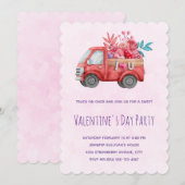 Schattige liefdeswagen met valentijnsgoed kaart (Voorkant / Achterkant)