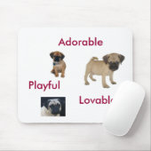 Schattige, liefdevolle, afspeelbare muismousepad muismat (Met muis)