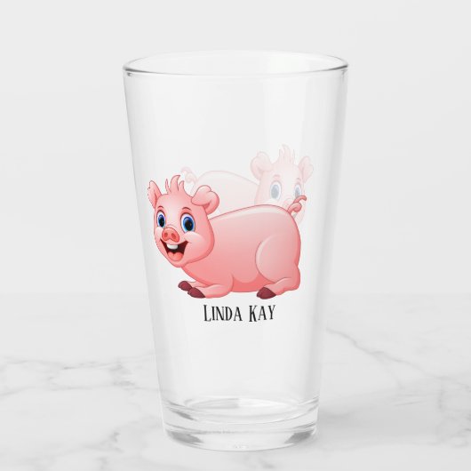 schattige liefhebbers noemen Glass Glas (Achterkant)