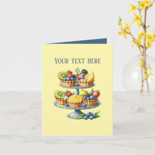 Schattige liefhebbers van cupcakes aanpasbaar kaart