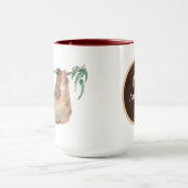 schattige liefhebbers voegen monogram toe mok (Midden)