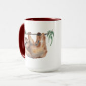 schattige liefhebbers voegen monogram toe mok (Voorkant links)