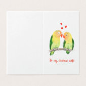 Schattige liefjes kaart (Buitenkant ongevouwen)