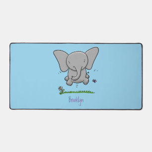 Schattige lieve baby olifant cartoon illustratie bureaumat