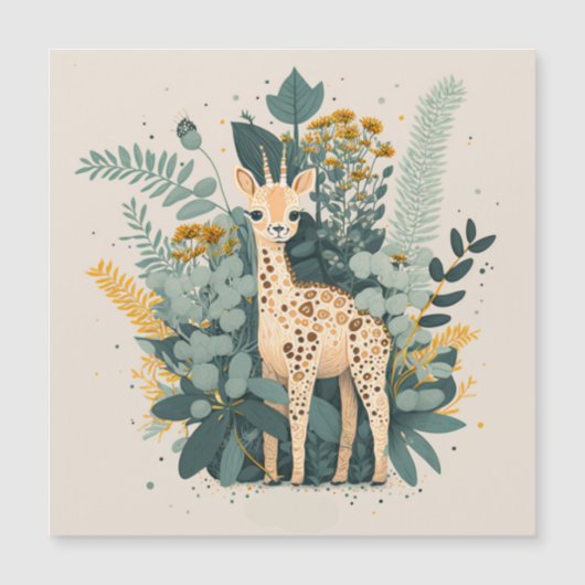 Schattige lieve giraaf in de tuin (Voorkant)