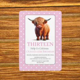 Schattige Lieve Hooglanders Koe verjaardag Kaart