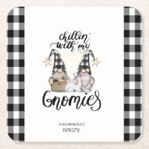 Schattige lieve kabouters Zwart buffelplaid