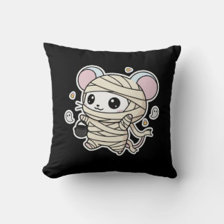 Schattige lieve kleine muis klaar voor Halloween Kussen