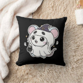 Schattige lieve kleine muis klaar voor Halloween Kussen (Deken)