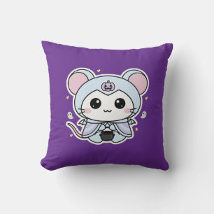 Schattige lieve kleine muis klaar voor Halloween Kussen