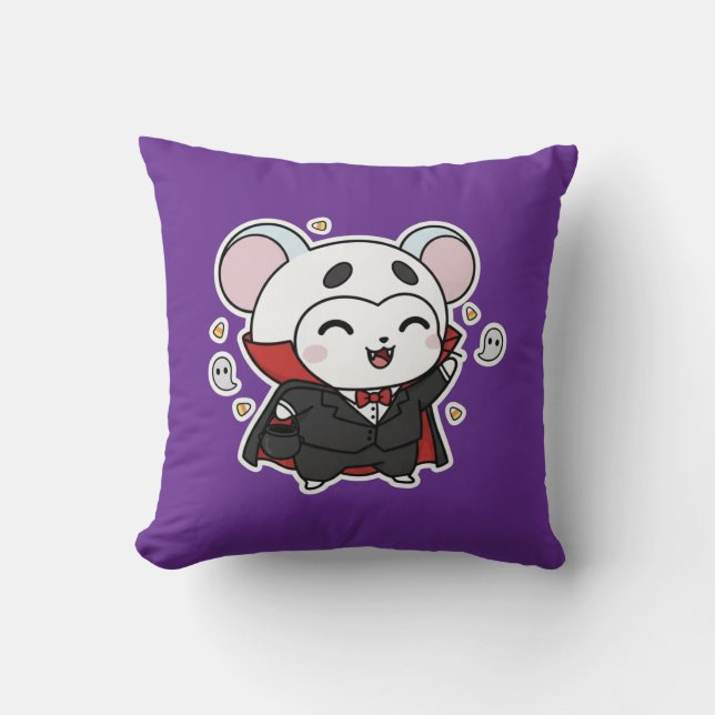 Schattige lieve kleine muis klaar voor Halloween  Kussen (Voorkant)