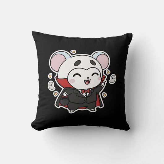 Schattige lieve kleine muis klaar voor Halloween Kussen (Voorkant)