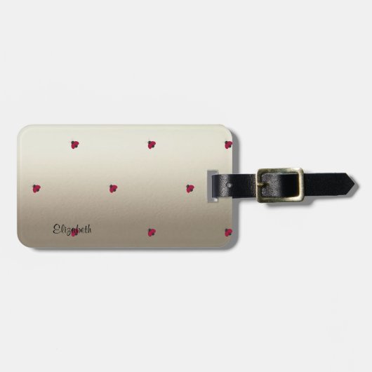 Schattige lieve lieveboeren, Lichte-Personalized Bagagelabel (Voorkant horizontaal)